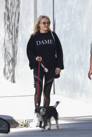 Malin Akerman - Seen wearing a Dame sweatshirt as she walks in Los Feliz