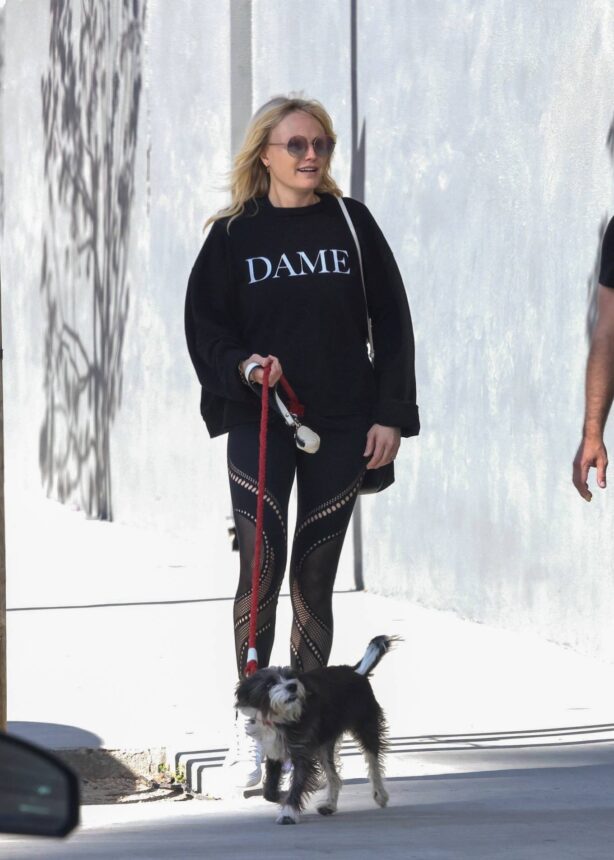 Malin Akerman - Seen wearing a Dame sweatshirt as she walks in Los Feliz