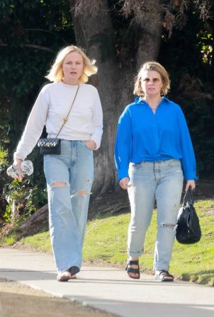Malin Akerman - Seen with a gal pal at All Time in Los Feliz