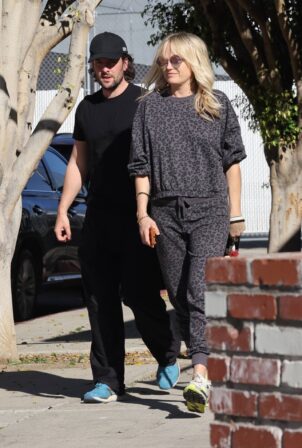 Malin Akerman - Seen with her husband Jack Donnelly near their home in Los Angeles