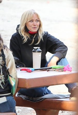 Malin Akerman - Visits local park with her family in Los Feliz