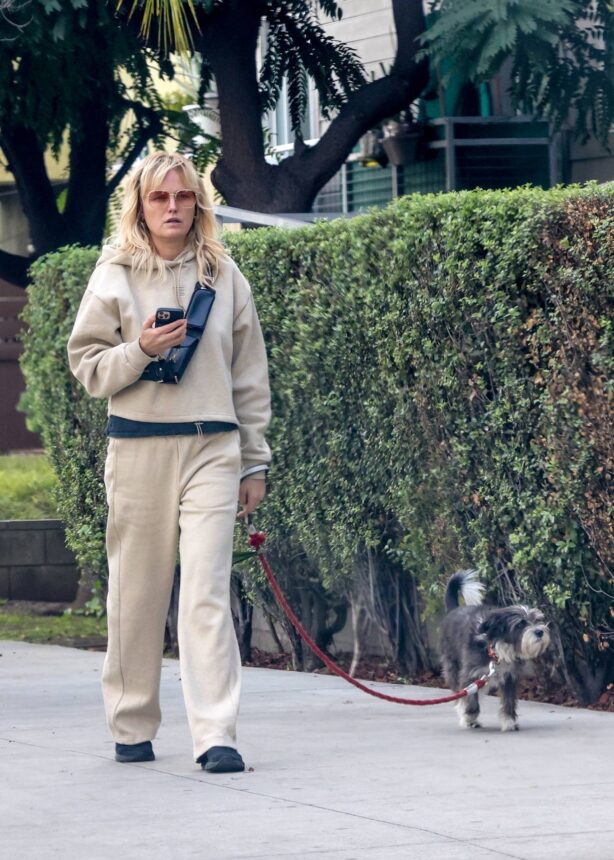 Malin Akerman - Walks her dog in Los Angeles