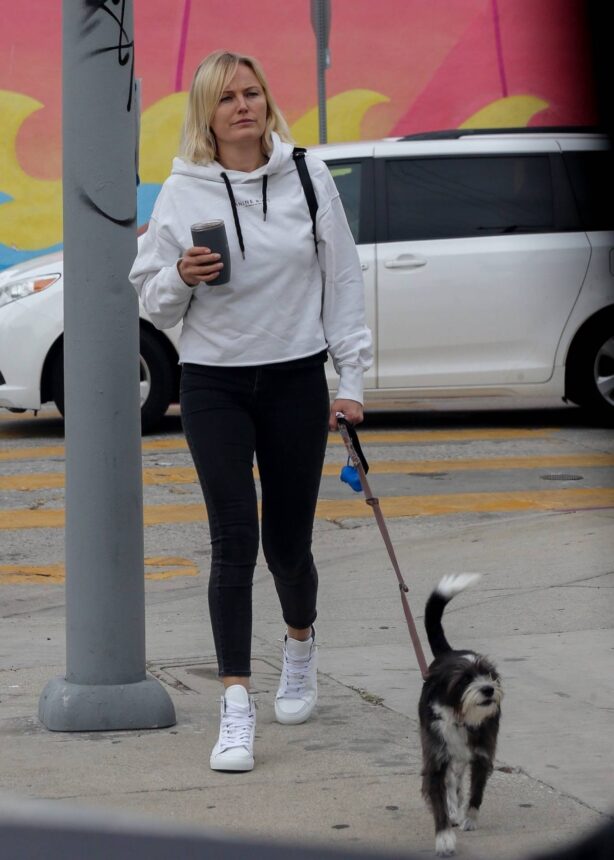 Malin Akerman - Walks her dog in Los Feliz