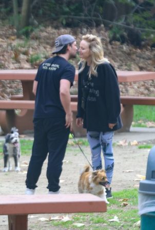 Malin Akerman - With Jack Donnelly were spotted packing on the PDA in the park in Los Feliz
