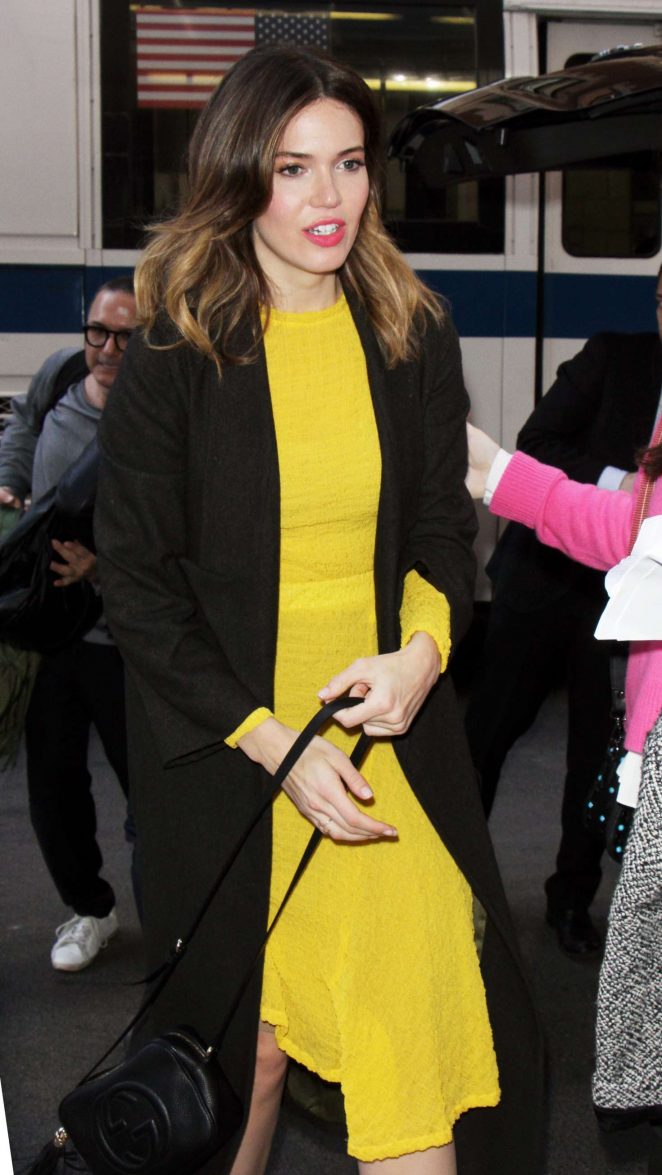 Mandy Moore in Yellow Dress out in New York