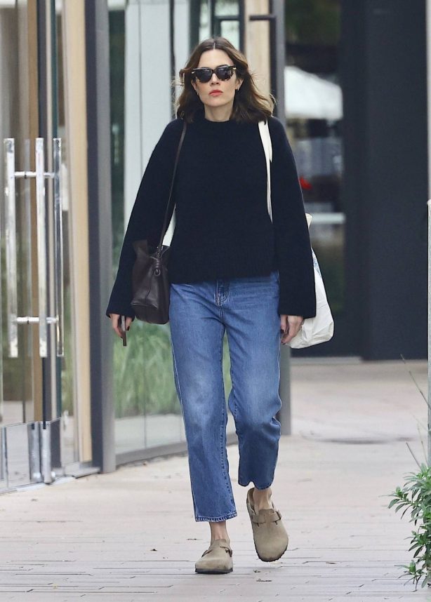 Mandy Moore - Out in a sweater and classic blue jeans in Studio City