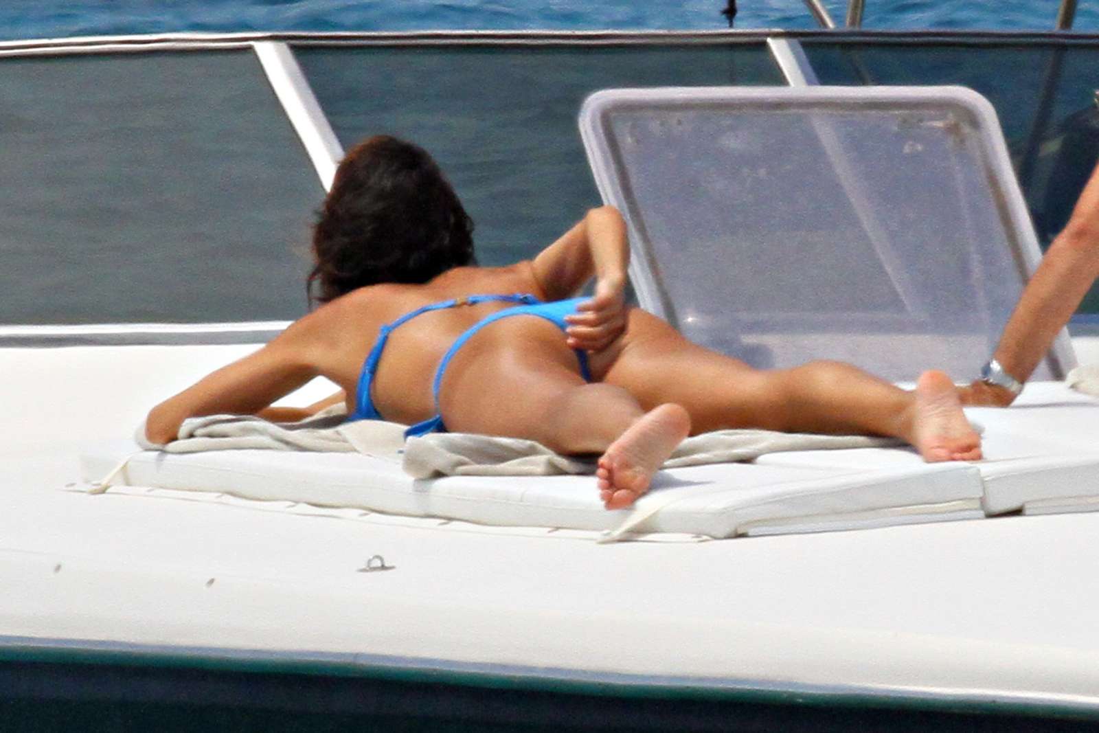 Mara Carfagna in Bikini on a boat in Sardinia. 