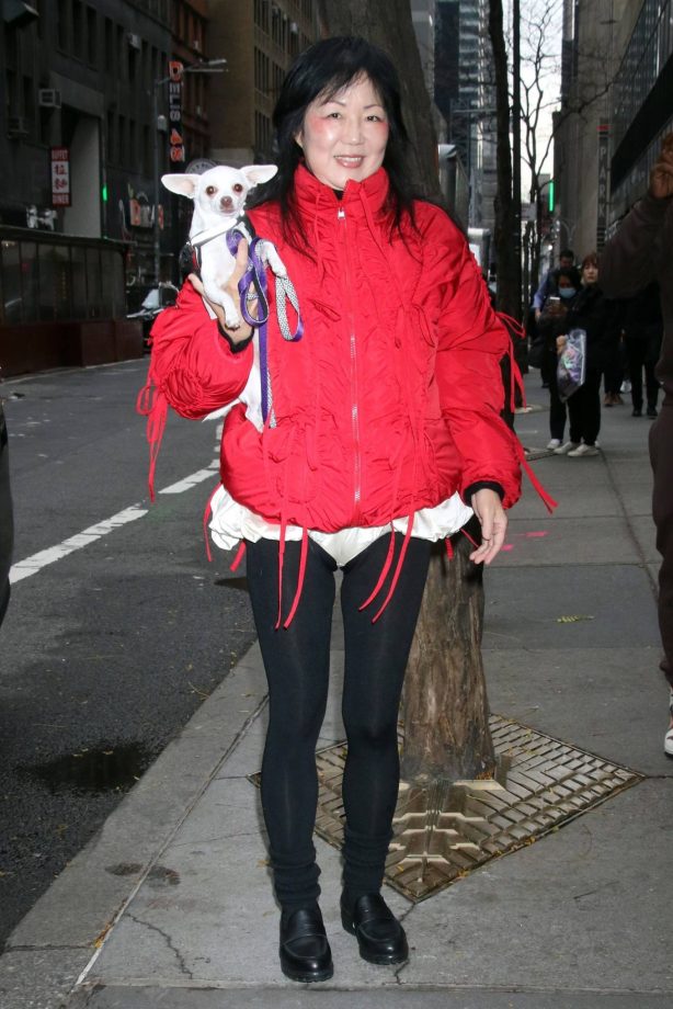 Margaret Cho - Leaving the NBC's studios with her dog Lucia