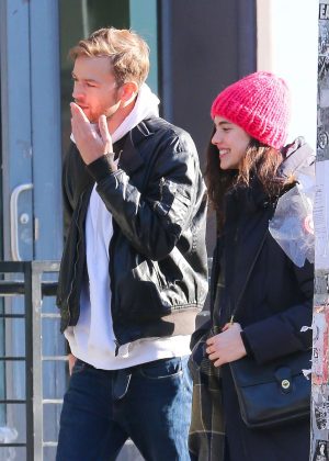 Margaret Qualley and Jamie Strachan out in New York City