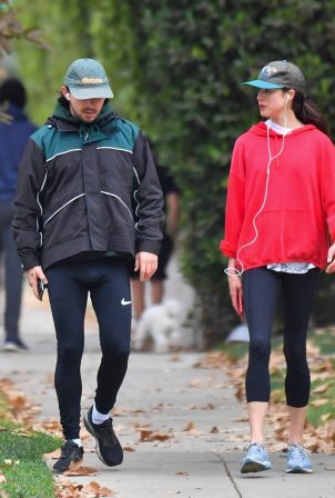 Margaret Qualley and Shia LaBeouf - Jog candids in the Pasadena