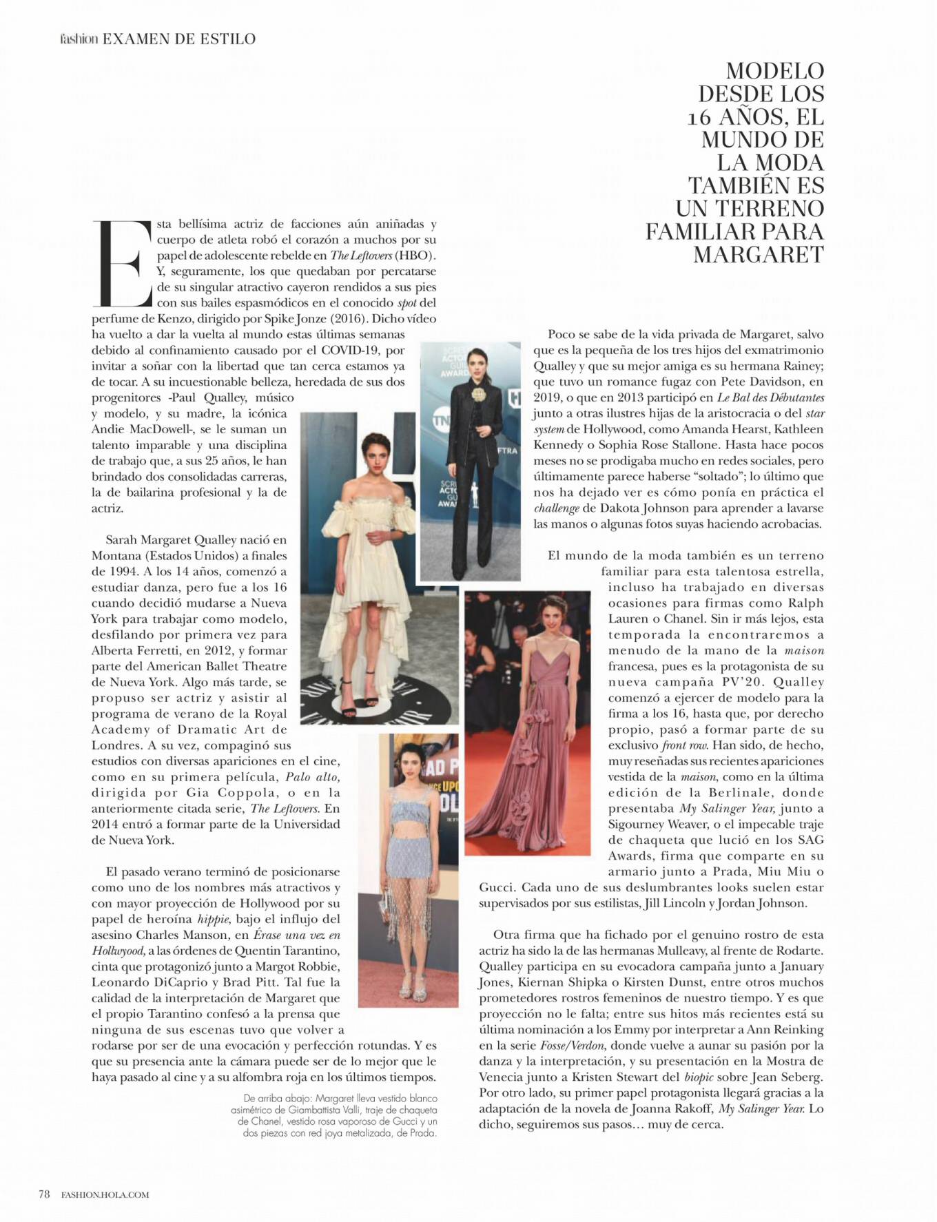 Margaret Qualley 2020 : Margaret Qualley – HOLA Fashion Magazine 2020-01
