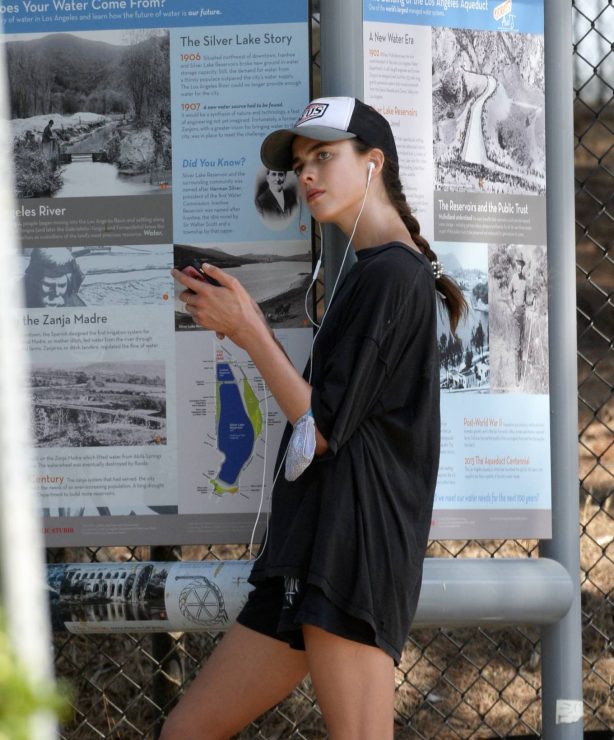 Margaret Qualley - Out for jogging in Los Angeles