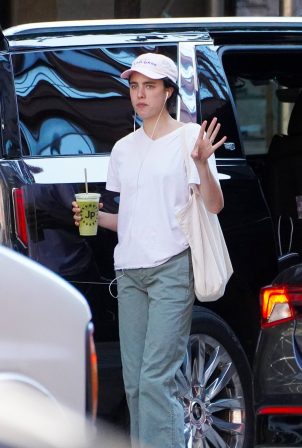 Margaret Qualley - Pictured at Juice Press in New York City