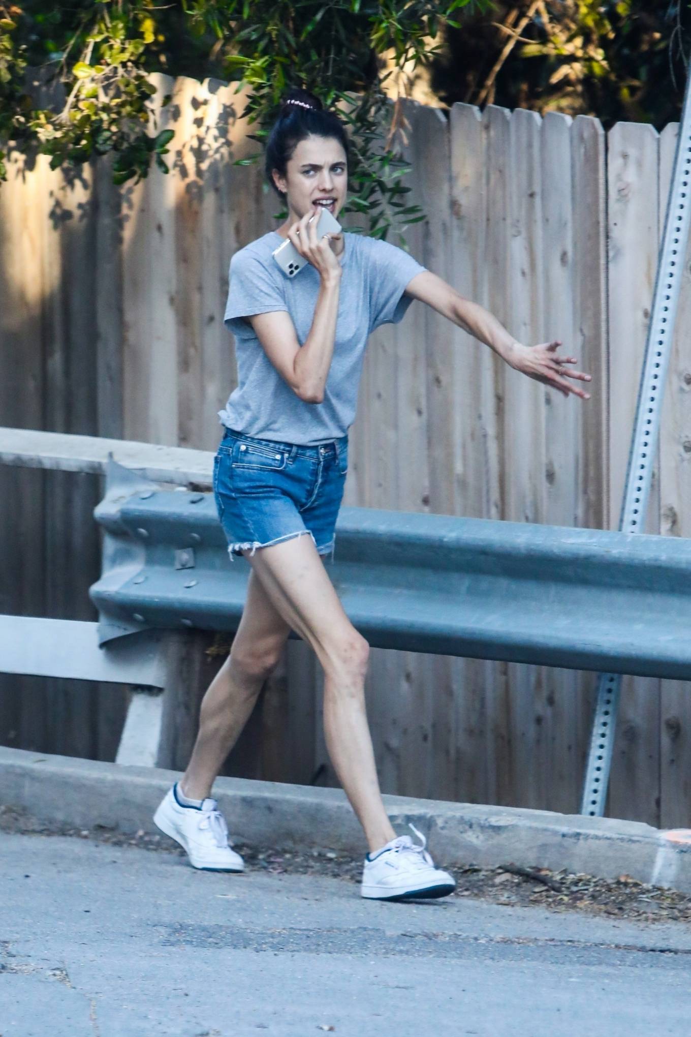 Margaret Qualley 2020 : Margaret Qualley – Talking on her phone during her daily walk in Los Angeles-11