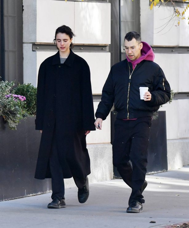 Margaret Qualley - With husband Jack Antonoff on a stroll in New York