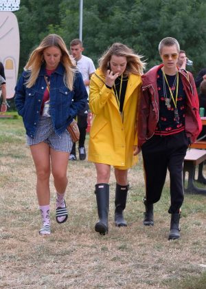 Margot Robbie and Cara Delevingne at Glastonbury Festival 2017
