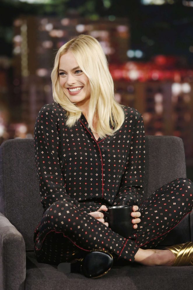 Margot Robbie at 'Jimmy Kimmel Live' in Los Angeles