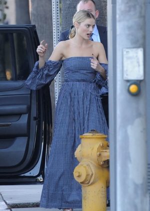 Margot Robbie in Long Dress out in Los Angeles