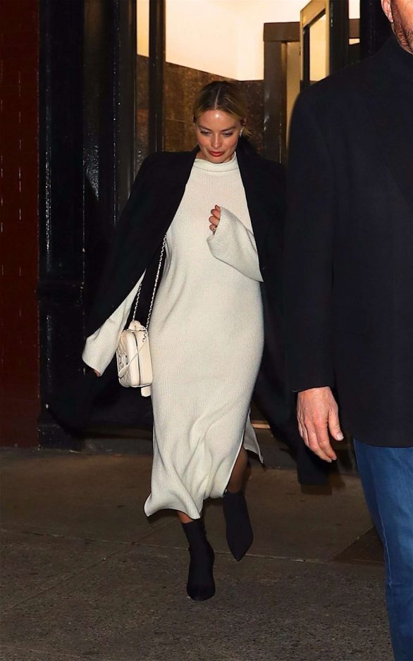 Margot Robbie spotted at Carbone in New York