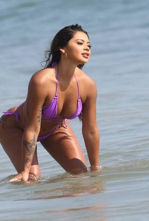 Maria Gomez - In a bikini for 138 Water photoshoot in Malibu.