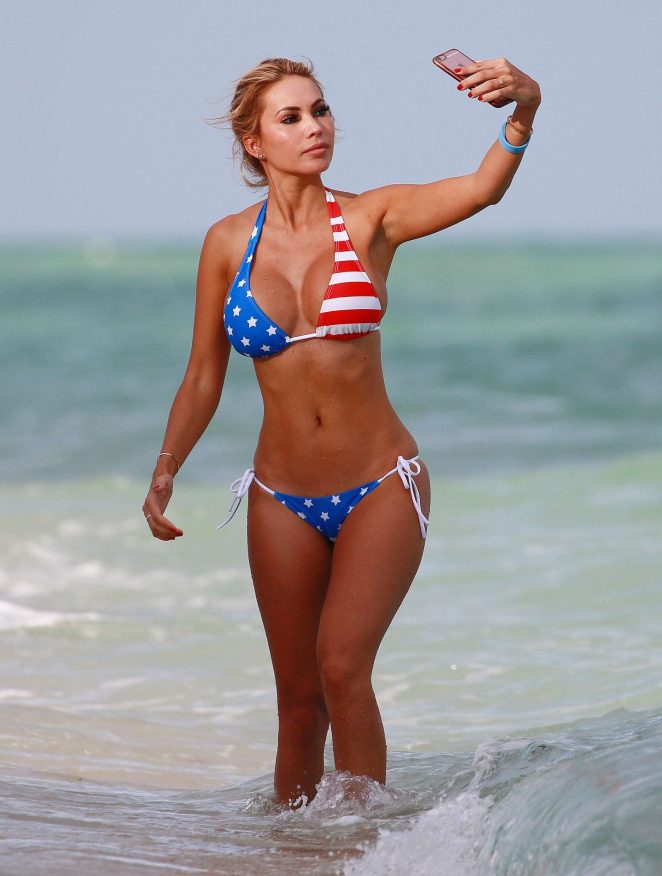 Maria Hering in a USA Bikini in Miami