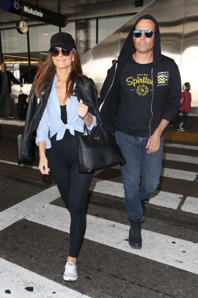 Maria Menounos and Keven Undergaro at LAX Airport in Los Angeles