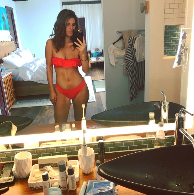 Maria Menounos in Red Bikini in Jamaica - Instagram