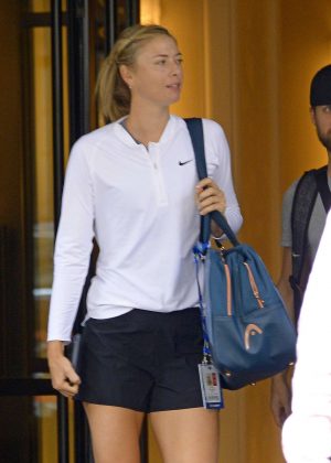 Maria Sharapova - Head to tennis practice in New York City