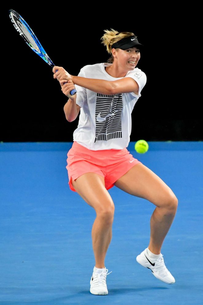 Maria Sharapova - Practice Session at the Australian Open 2018 in Melbourne