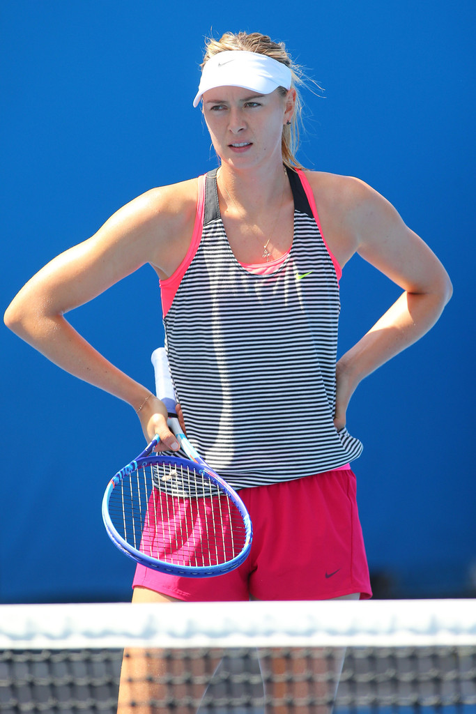 Maria Sharapova - Practice Session in Melbourne 2015
