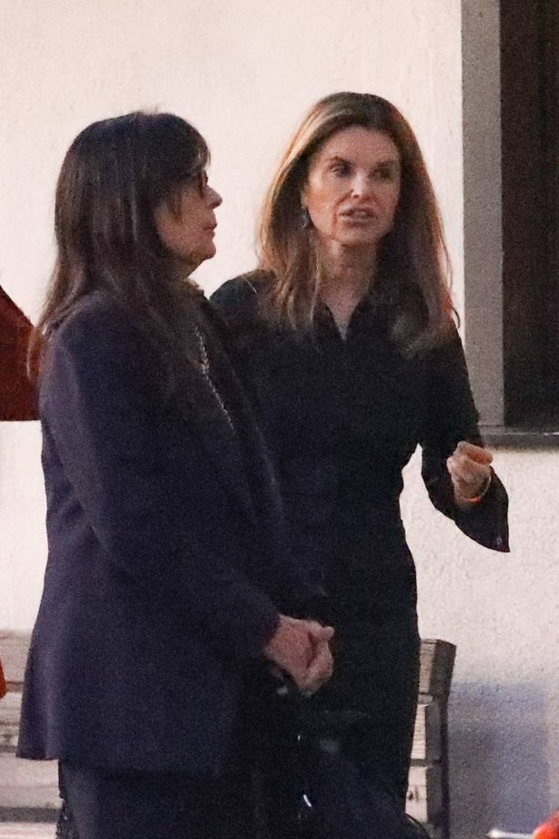 Maria Shriver - Arriving for dinner with friends in Santa Monica