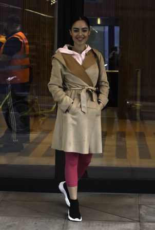 Maria Tsiatsiani - Seen leaving the BBC Morning Live Studios in Manchester