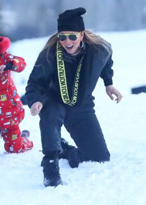 Mariah Carey at a snow in Aspen