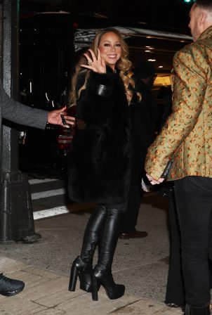 Mariah Carey - Leaving the 'Mea Culpa' Premiere at the Paris Theater in New York