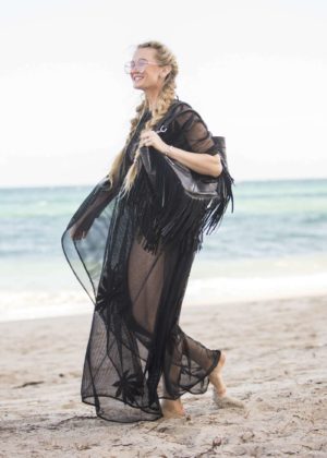 Marina Acton on the beach in Miami