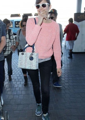 Marion Cotillard in Jeans at LAX Airport in LA