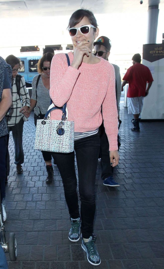 Marion Cotillard in Jeans at LAX Airport in LA