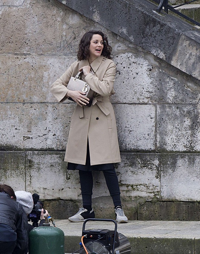 Marion Cotillard on set of a Photoshoot in Paris