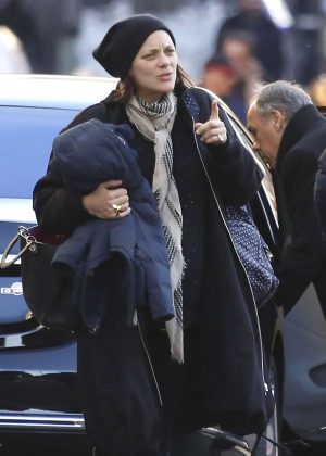 Marion Cotillard out with family in Nice