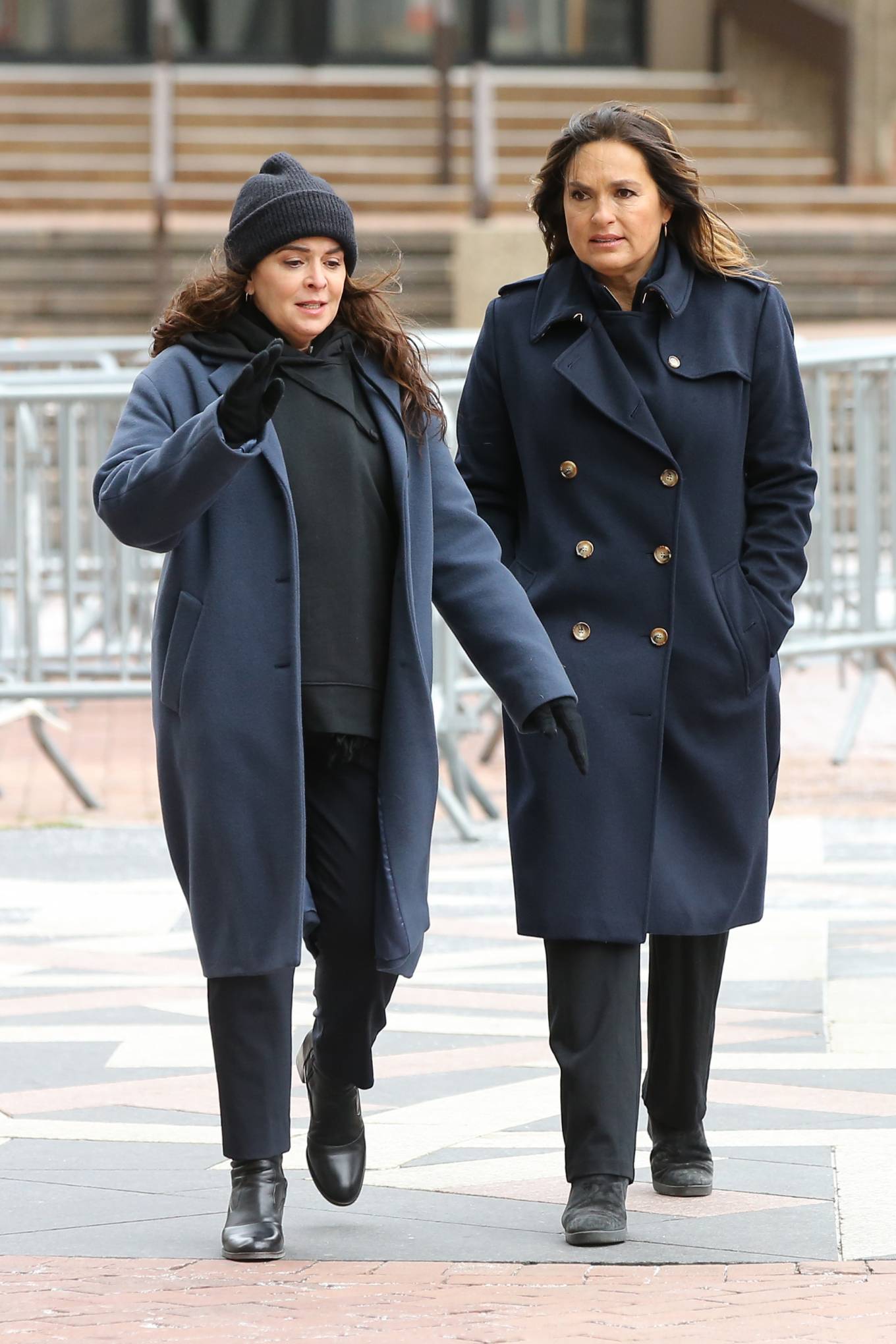Mariska Hargitay and Annabella Sciorra – Film ‘Law and Order: SVU’ at One Police Plaza in New York