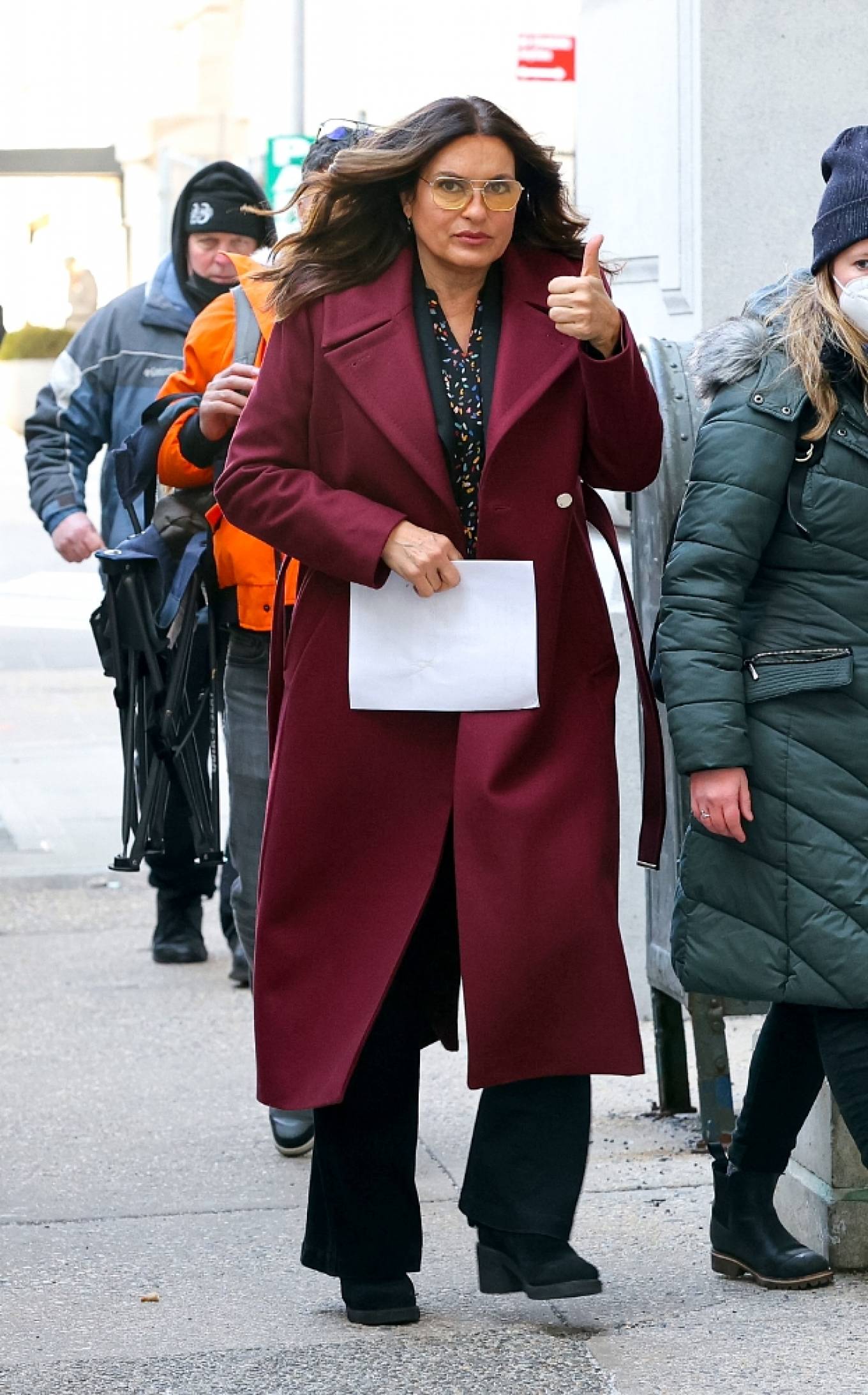 Mariska Hargitay - On the set of the 'Law and Order Special Victims Unit' in New York