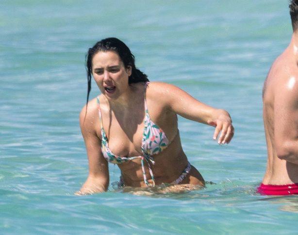 Marnie Simpson - In a bikini on the beach in Barbados