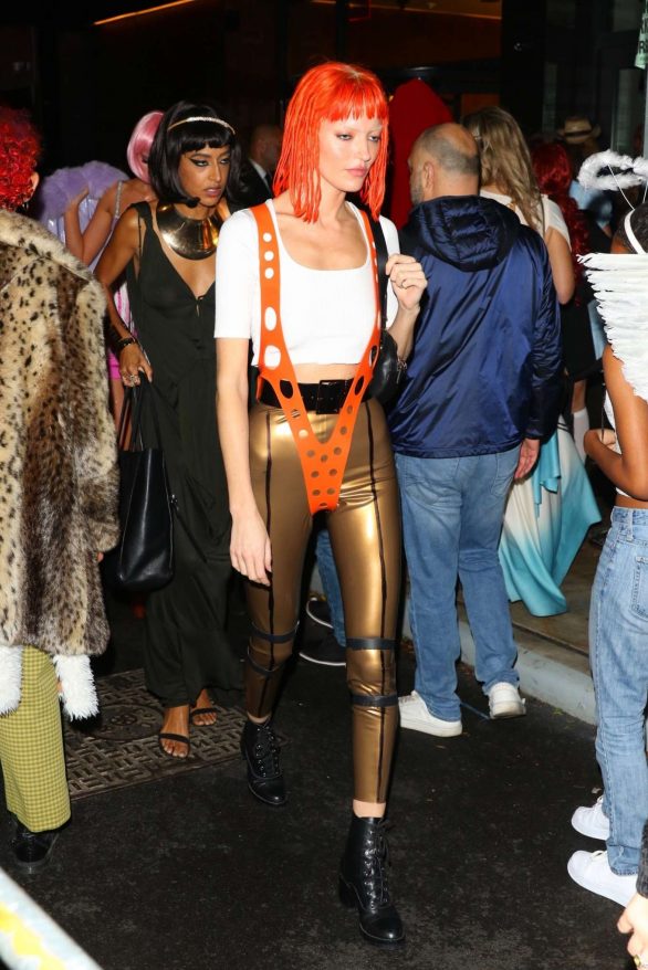 Martha Hunt - Arrives at Heidi Klum’s Halloween Party in New York