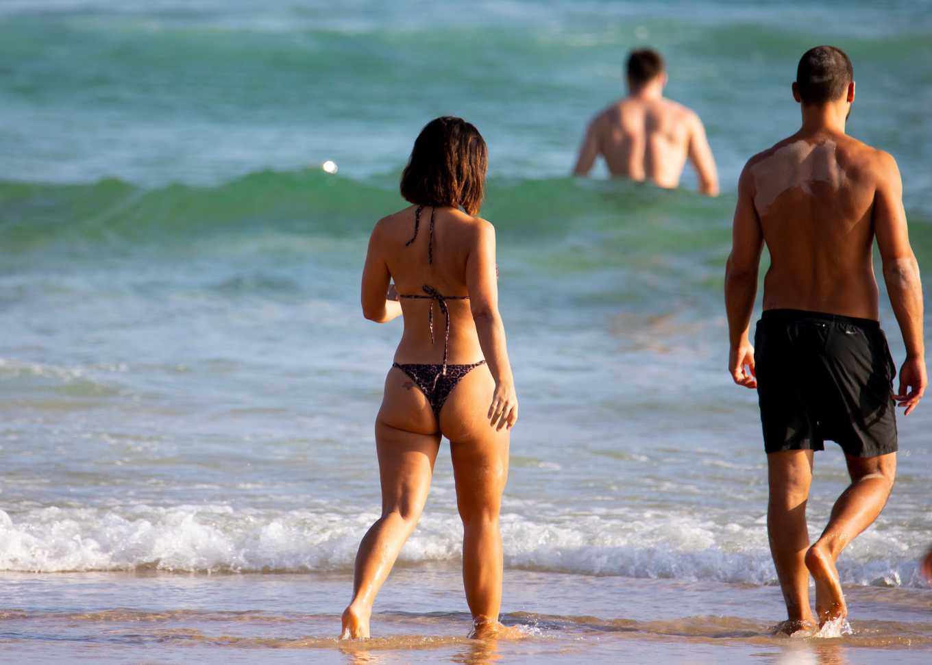 Martha Kalifatidis in Bikini with her boyfriend Michael Brunelli at Bondi B...