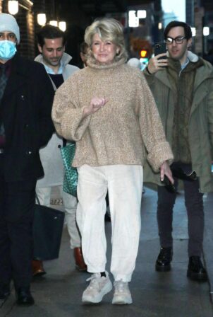 Martha Stewart - Arrives at The Late Show With Stephen Colbert in New York