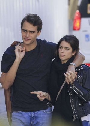 Martina Soessel with boyfriend out in Madrid