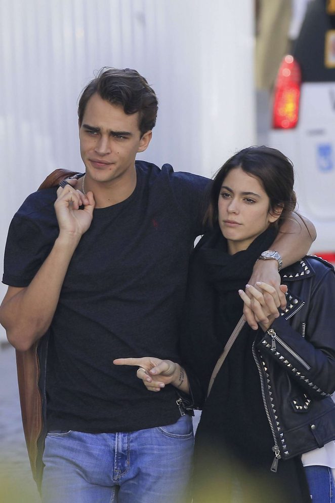 Martina Soessel with boyfriend out in Madrid