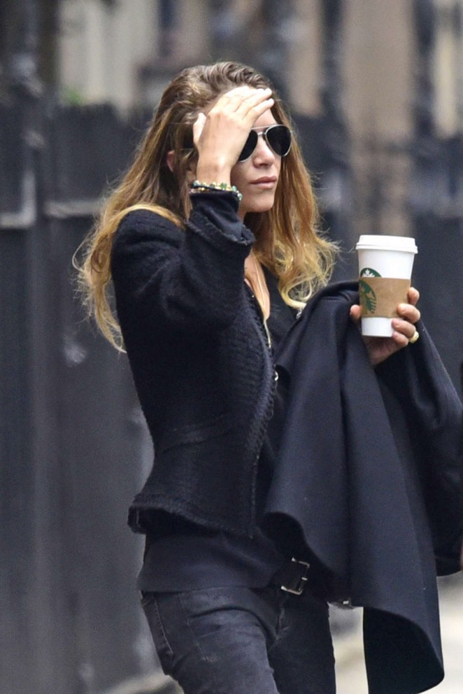 Mary Kate Olsen out for coffee in New York City