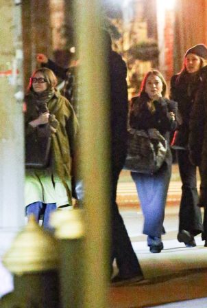 Mary-Kate - With Ashley and Elizabeth Olsen on a night out in New York