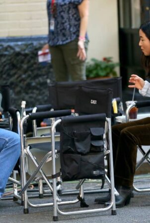 Maya Erskine - on the set of 'Mr. and Mrs. Smith' in New York